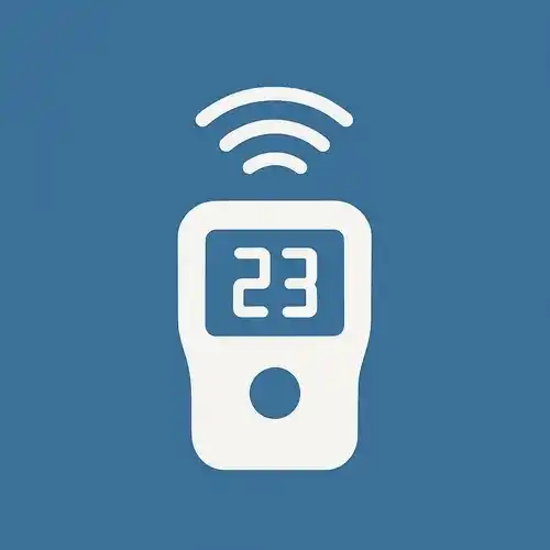 Pictograma minimalista de un dispositivo con ondas inalámbricas de Wifi o Bluetooth