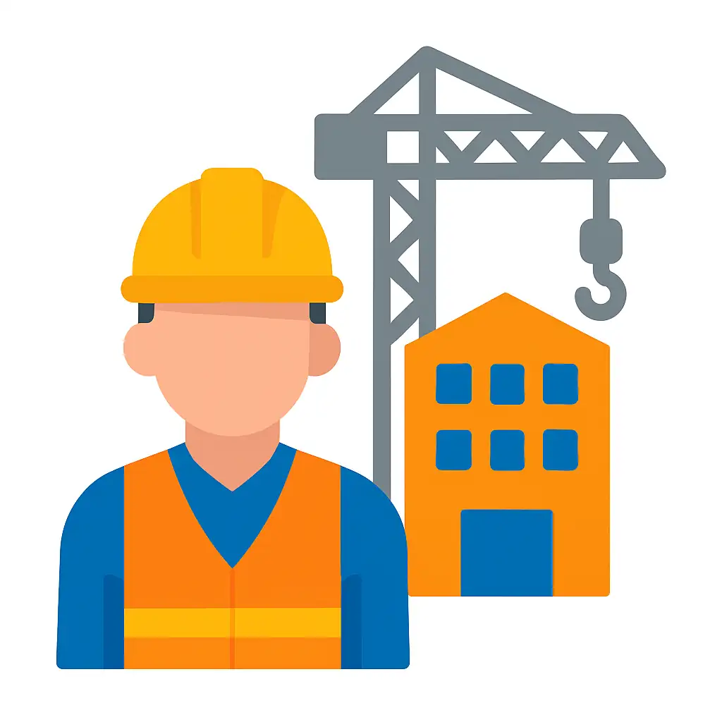 Pictograma que simboliza construcción y obra pública