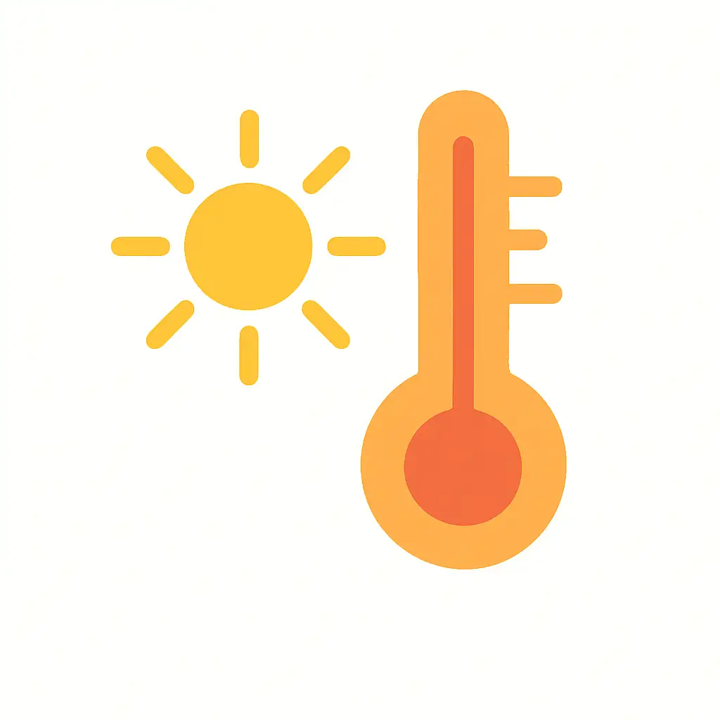 Pictograma que simboliza índice de calor