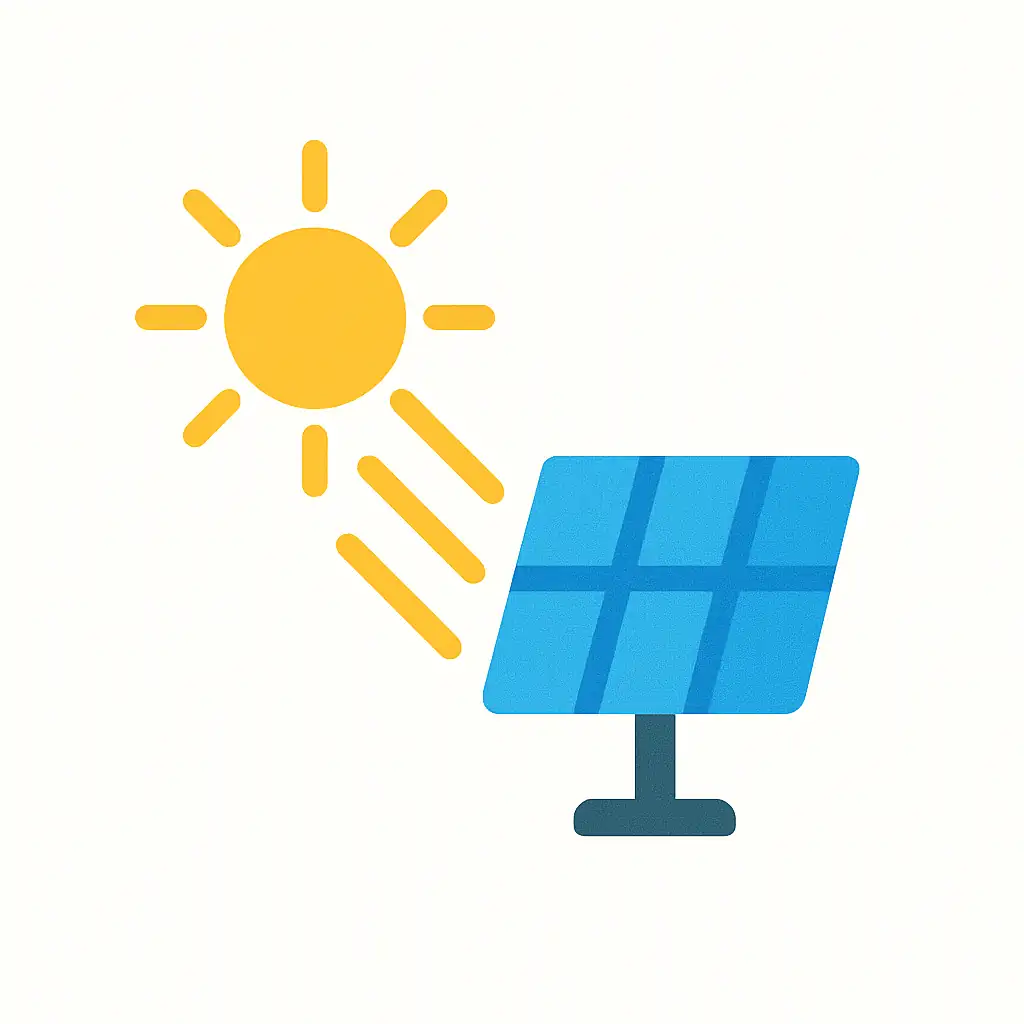 Pictograma que simboliza radiación solar